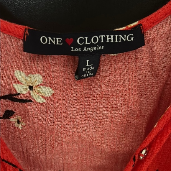 One Clothing Red Ruffled Wrap Camisole - Picture 2 of 4